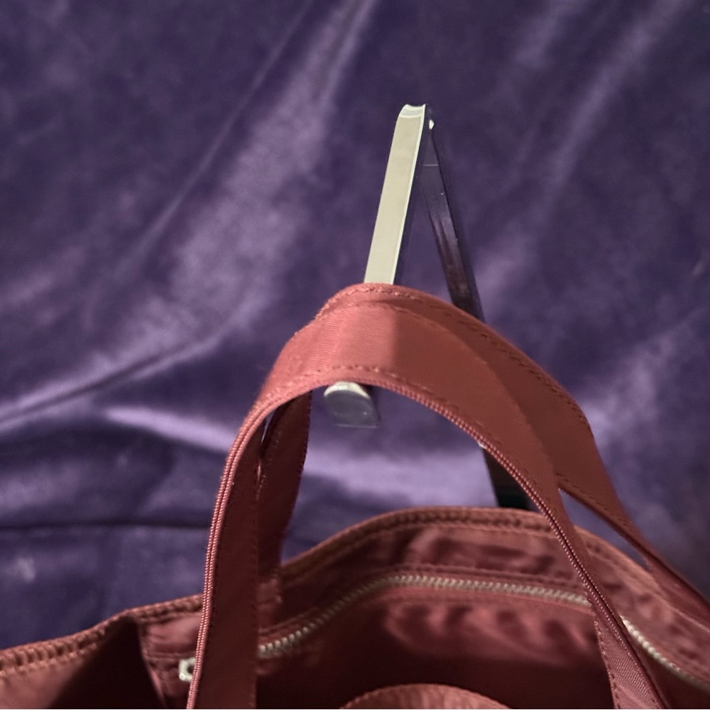 💎AUTHENTIC PRADA  (RARE ) BURGUNDY ROBOT NYLON TOTE BAG💎 - Picture 6 of 16